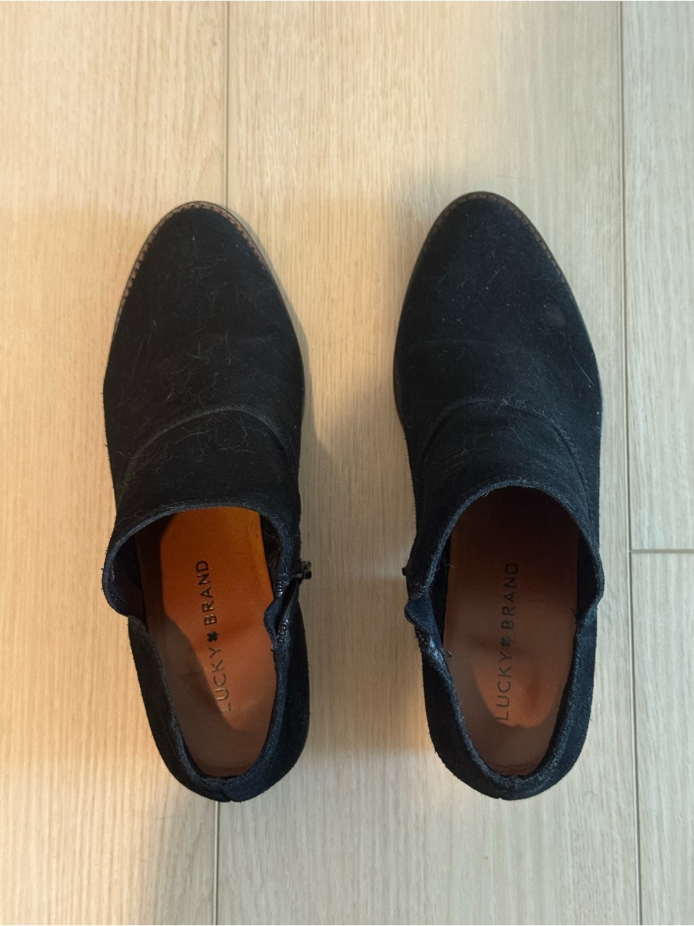 Lucky Brand Women’s Black Suede Booties